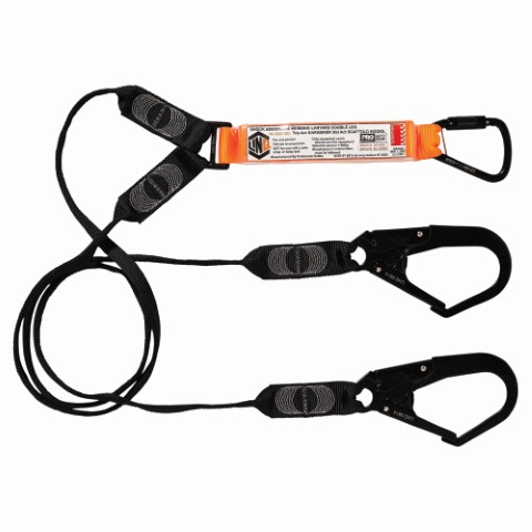 LINQ WEBBING LANYARD DBL LEG 1 X T.A KARABINER 2 X D.A SCAFF HOOK